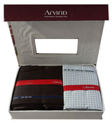 Arvind Unstitched Cotton Blend Shirt & Trouser Fabric Checkered