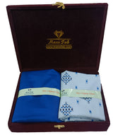 Mansfab Unstitched Cotton Blend Shirt & Trouser Fabric Printed