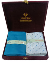 Mansfab Unstitched Cotton Blend Shirt & Trouser Fabric Printed