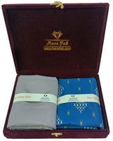 Mansfab Unstitched Cotton Blend Shirt & Trouser Fabric Printed