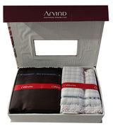 Arvind Unstitched Cotton Blend Shirt & Trouser Fabric Checkered