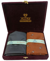 Mansfab Unstitched Cotton Blend Shirt & Trouser Fabric Printed