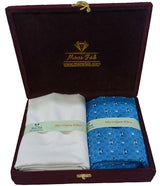 Mansfab Unstitched Cotton Blend Shirt & Trouser Fabric Printed