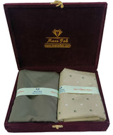 Mansfab Unstitched Cotton Blend Shirt & Trouser Fabric Printed