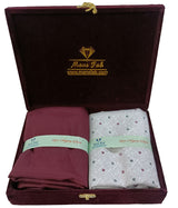 Mansfab Unstitched Cotton Blend Shirt & Trouser Fabric Printed