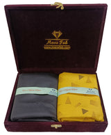 Mansfab Unstitched Cotton Blend Shirt & Trouser Fabric Printed