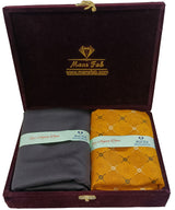 Mansfab Unstitched Cotton Blend Shirt & Trouser Fabric Printed