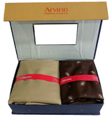 Arvind Unstitched Cotton Blend Shirt & Trouser Fabric Printed-055