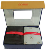 Arvind Unstitched Cotton Blend Shirt & Trouser Fabric Printed-065