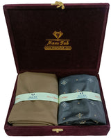 Mansfab Unstitched Cotton Blend Shirt & Trouser Fabric Printed