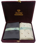 Mansfab Unstitched Cotton Blend Shirt & Trouser Fabric Printed