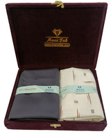 Mansfab Unstitched Cotton Blend Shirt & Trouser Fabric Printed