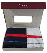 Arvind Unstitched Cotton Blend Shirt & Trouser Fabric Checkered