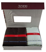 Arvind Unstitched Cotton Blend Shirt & Trouser Fabric Checkered