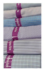 Raymond Unstitched Pure Cotton Shirt Fabric Checkered