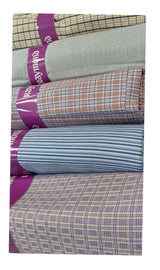 Raymond Unstitched Pure Cotton Shirt Fabric Checkered