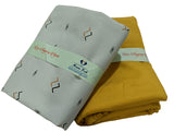 Mansfab Unstitched Cotton Blend Shirt & Trouser Fabric Printed