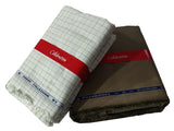 Arvind Unstitched Cotton Blend Shirt & Trouser Fabric Checkered