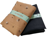 Mansfab Unstitched Cotton Blend Shirt & Trouser Fabric Printed