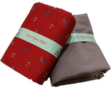 Mansfab Unstitched Cotton Blend Shirt & Trouser Fabric Printed