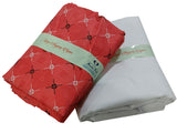 Mansfab Unstitched Cotton Blend Shirt & Trouser Fabric Printed