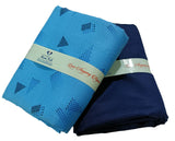 Mansfab Unstitched Cotton Blend Shirt & Trouser Fabric Printed