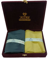 Mansfab Unstitched Cotton Blend Shirt & Trouser Fabric Solid