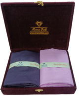 Mansfab Unstitched Cotton Blend Shirt & Trouser Fabric Solid