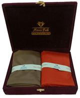 Mansfab Unstitched Cotton Blend Shirt & Trouser Fabric Solid