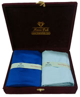 Mansfab Unstitched Cotton Blend Shirt & Trouser Fabric Solid