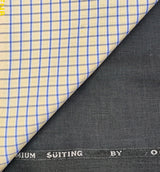 OCM Men's Cotton Shirt & Poly Viscose Trouser Fabric Combo Unstitched (Free Size) BAGBHAN-3012