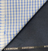 OCM Men's Cotton Shirt & Poly Viscose Trouser Fabric Combo Unstitched (Free Size) OCMSARKAR-0013