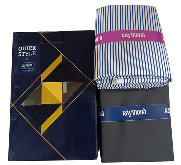 Raymond Polycotton Striped Shirt & Trouser Fabric  (Unstitched) JUPITER-1013