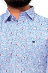 Raymond Men Slim Fit Printed Formal Shirt-MFSHIRTR-0032