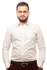 Raymond Men Slim Fit Printed Formal Shirt-MFSHIRTR-0034