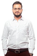 Raymond Men Slim Fit Printed Formal Shirt-MFSHIRTR-0036