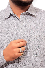 Raymond Men Slim Fit Printed Formal Shirt-MFSHIRTR-0038