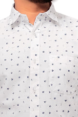 Raymond Men Slim Fit Printed Formal Shirt-MFSHIRTR-0040