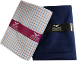 Mansfab Cotton Blend Self Design Shirt & Trouser Fabric