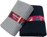 Siyaram"s Cotton Blend Striped Shirt & Trouser Fabric