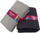 Siyaram"s Cotton Blend Striped Shirt & Trouser Fabric