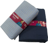 Siyaram"s Cotton Blend Striped Shirt & Trouser Fabric