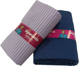 Siyaram"s Cotton Blend Striped Shirt & Trouser Fabric