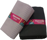 Siyaram"s Cotton Blend Striped Shirt & Trouser Fabric