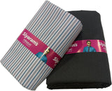 Siyaram"s Cotton Blend Striped Shirt & Trouser Fabric