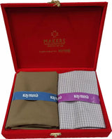 Arvind Unstitched Cotton Blend Shirt & Trouser Fabric Checkered