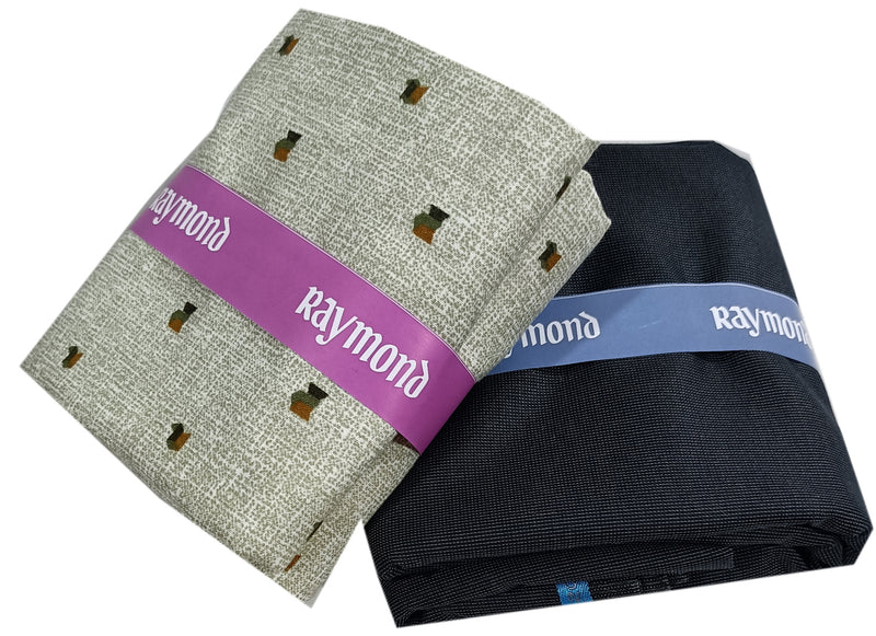 Raymond Unstitched Polycotton Shirt & Trouser Fabric Printed