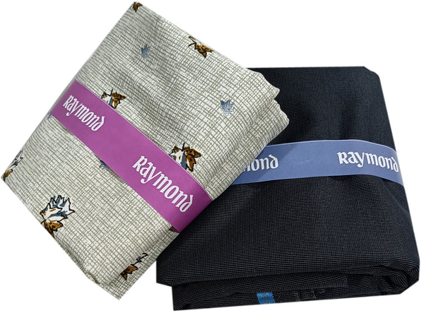 Raymond Unstitched Polycotton Shirt & Trouser Fabric Printed