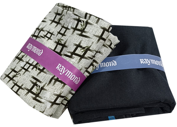 Raymond Unstitched Polycotton Shirt & Trouser Fabric Printed