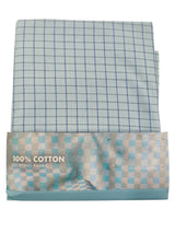Raymond 100% Cotton Blue Checked Shirt Fabric